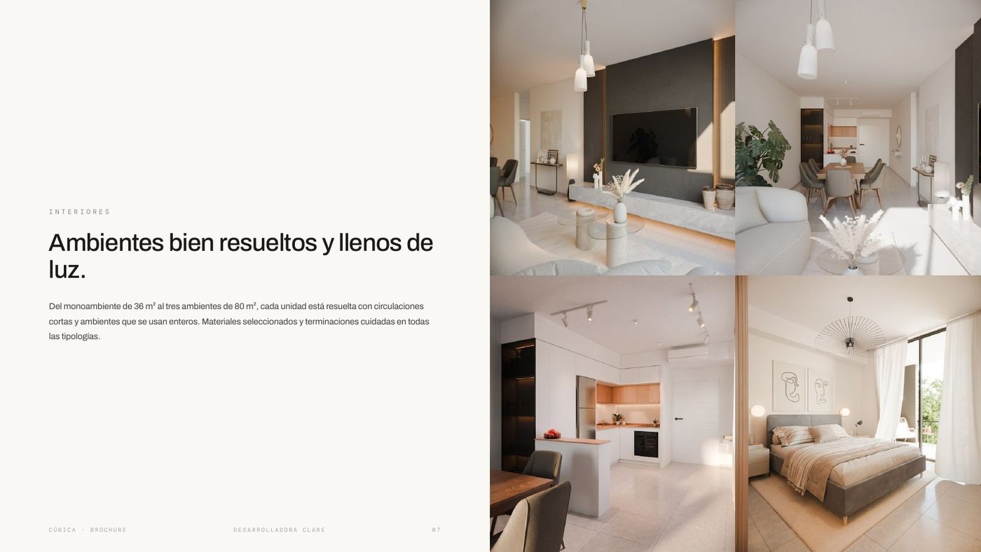 Brochure de Cúbica — interiores