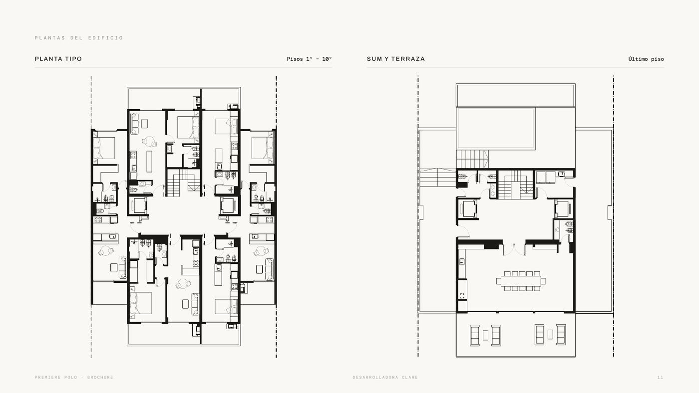 Brochure de Polo — plantas del edificio