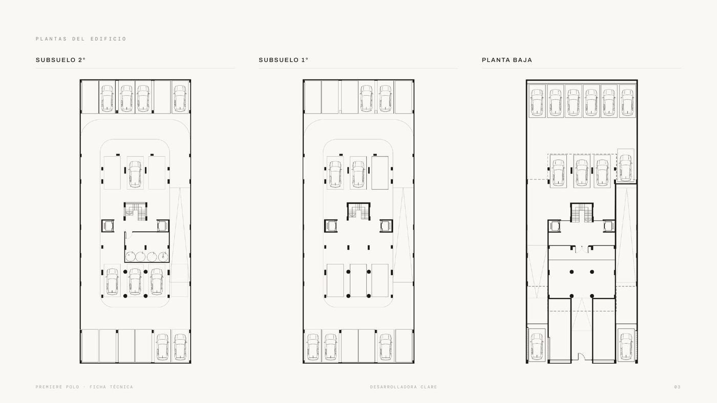 Ficha técnica de Polo — plantas del edificio