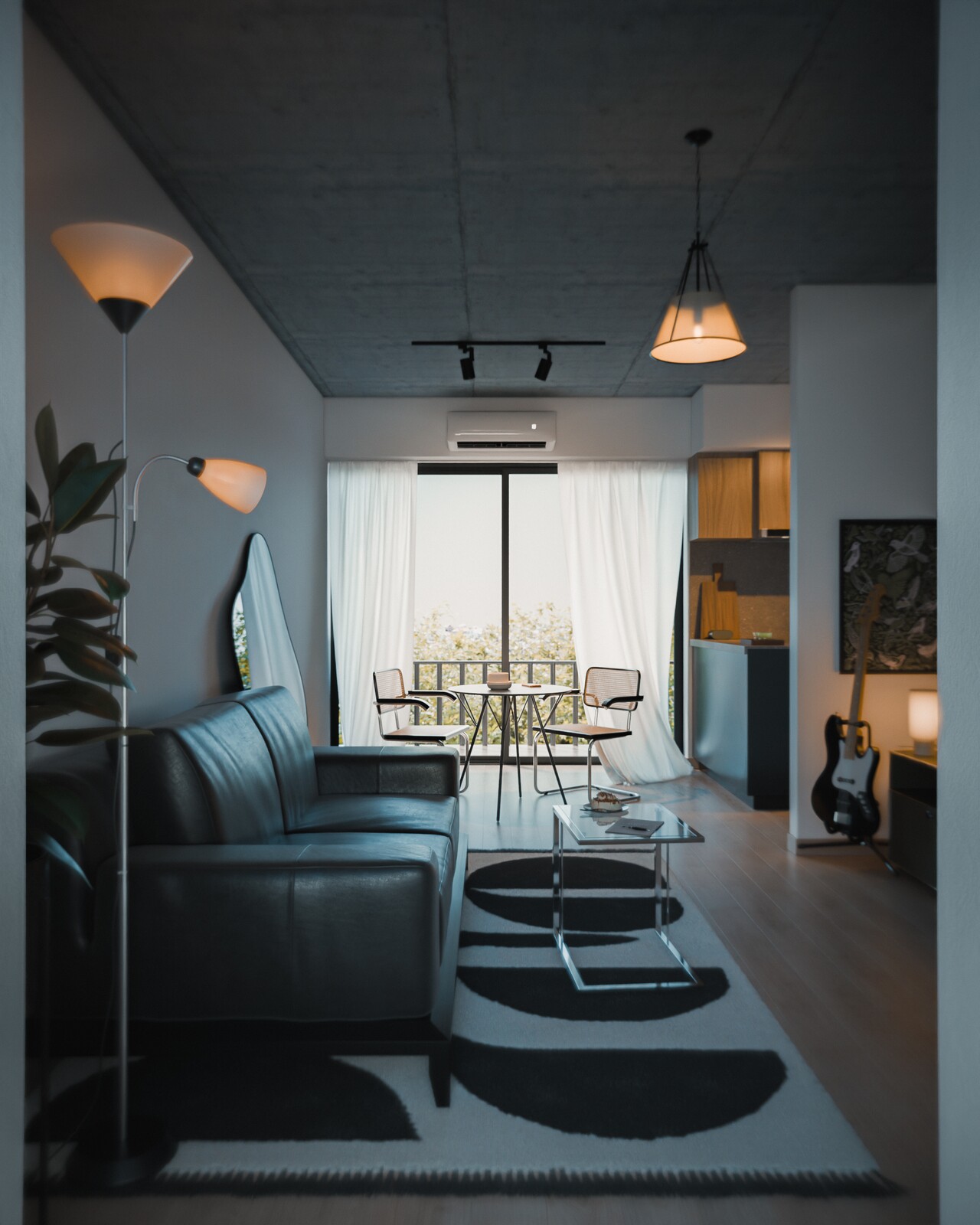 Interior de un departamento de Canalli