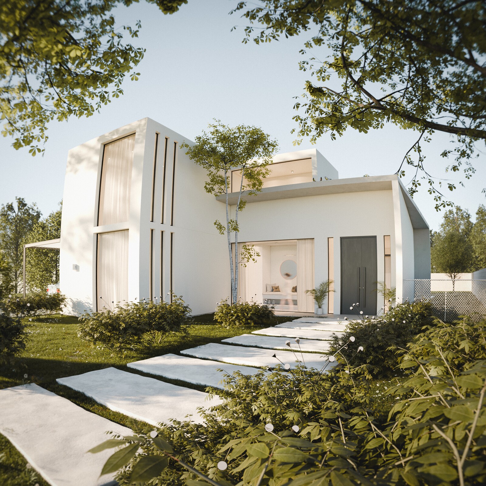 Casa Village, cielo cubierto con sol alto